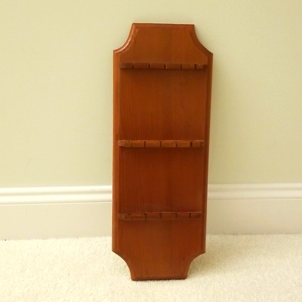 Vintage California Redwood Muir Woods Souvenir Wooden Displey Spoon Rack